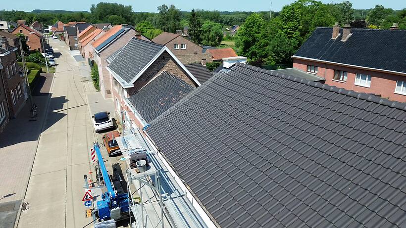 Dakwerf met stelling van Pierre Constructions